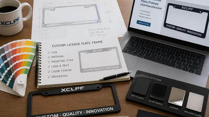 how to customize a license plate frame