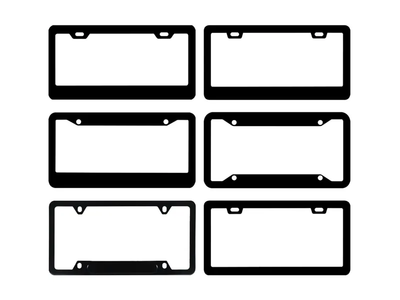 Black Aluminum License Plate Frames