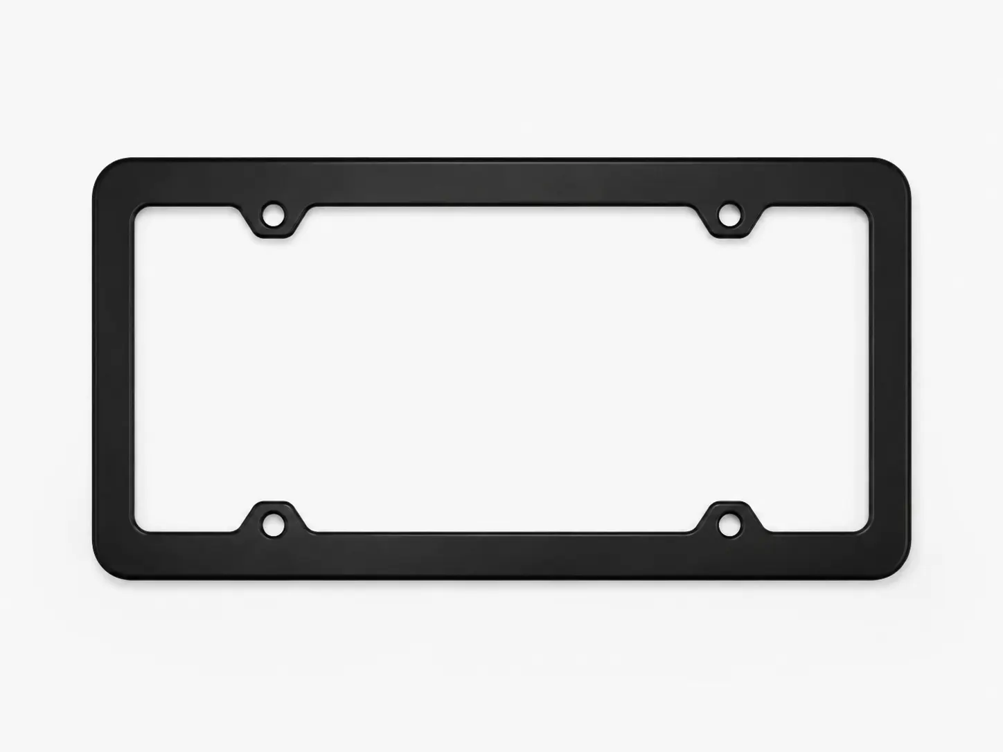 Black Finish Aluminum License Plate Frames