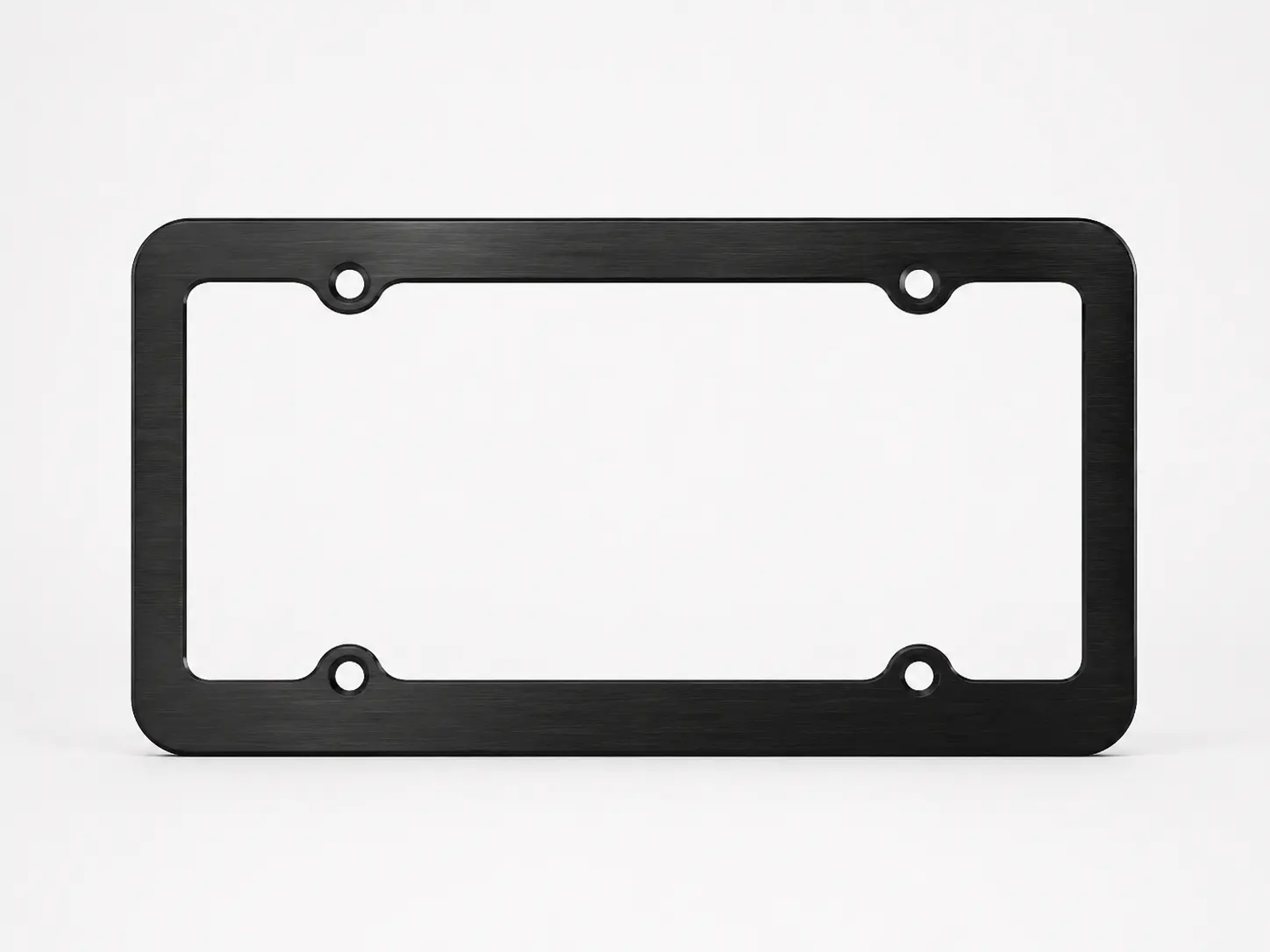 Black Finish Stainless Steel License Plate Frames
