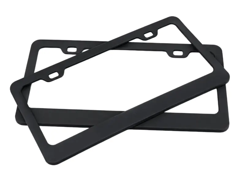 Black Silicone License Plate Frames