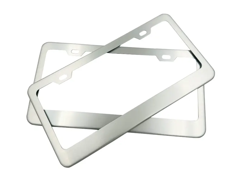 Brushed Aluminum License Plate Frames