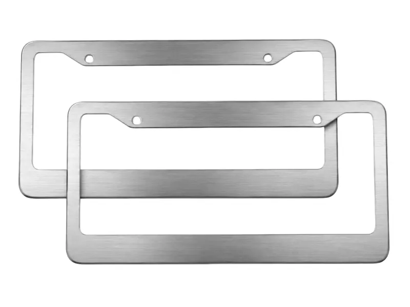 Brushed Stainless Steel License Plate Frames