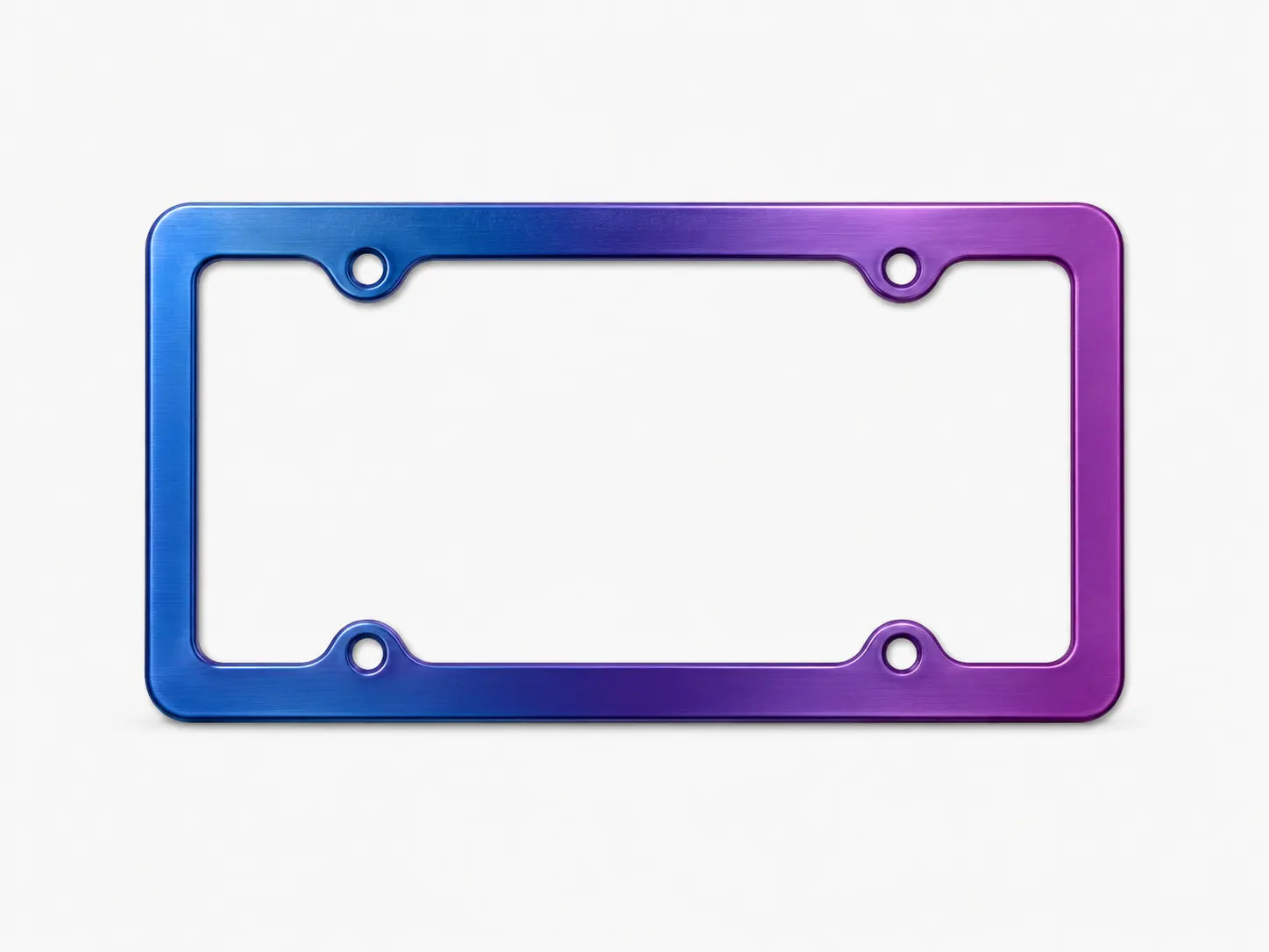 Colored Finish Aluminum License Plate Frames
