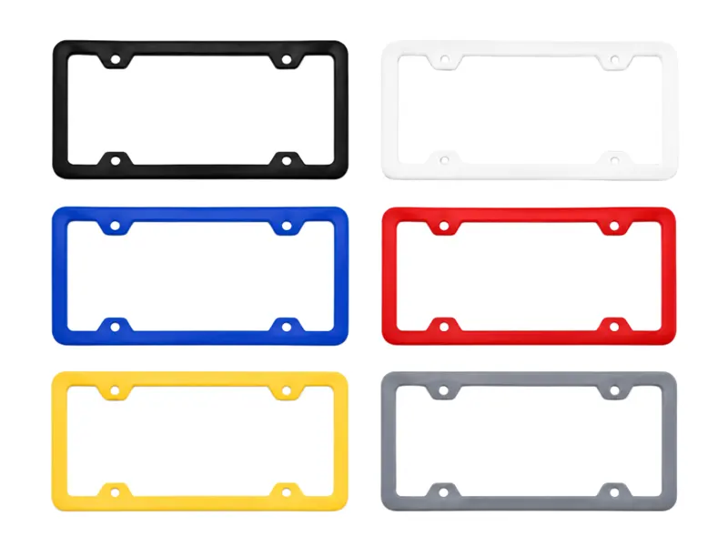 Colored Silicone License Plate Frames