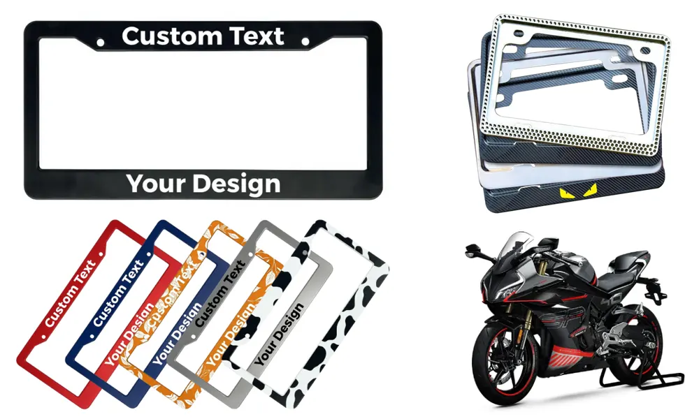 Custom Motorcycle License Plate Frames Manufacturer