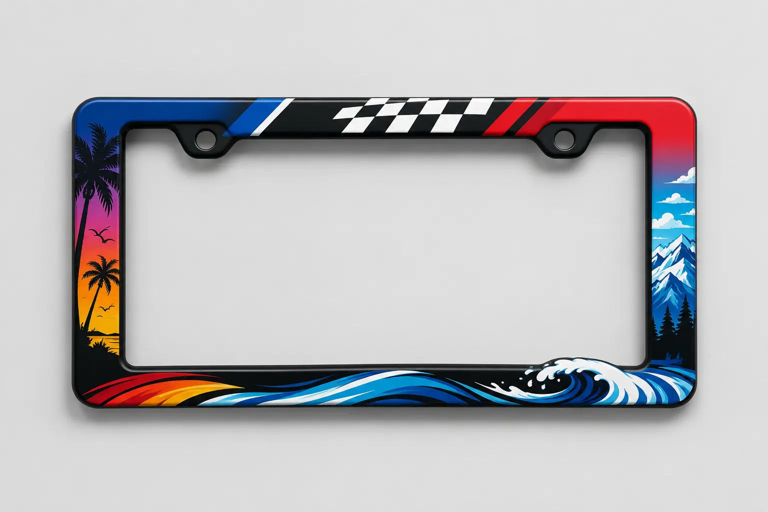Full Color Graphics Printed License Plate Frames