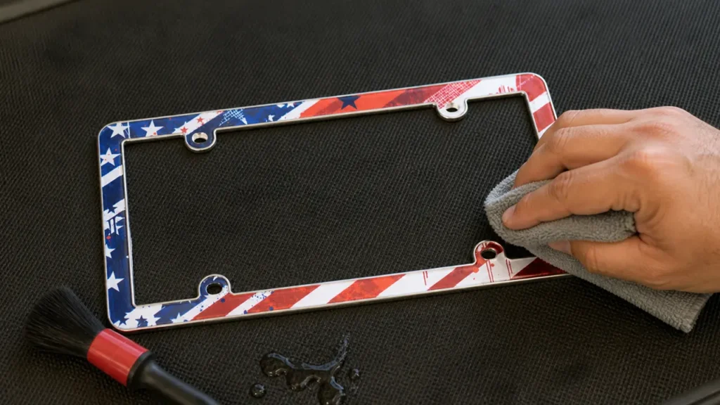 How to Clean a License Plate Frame