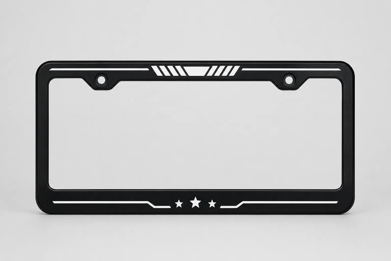 Light on Dark Printing Printed License Plate Frames