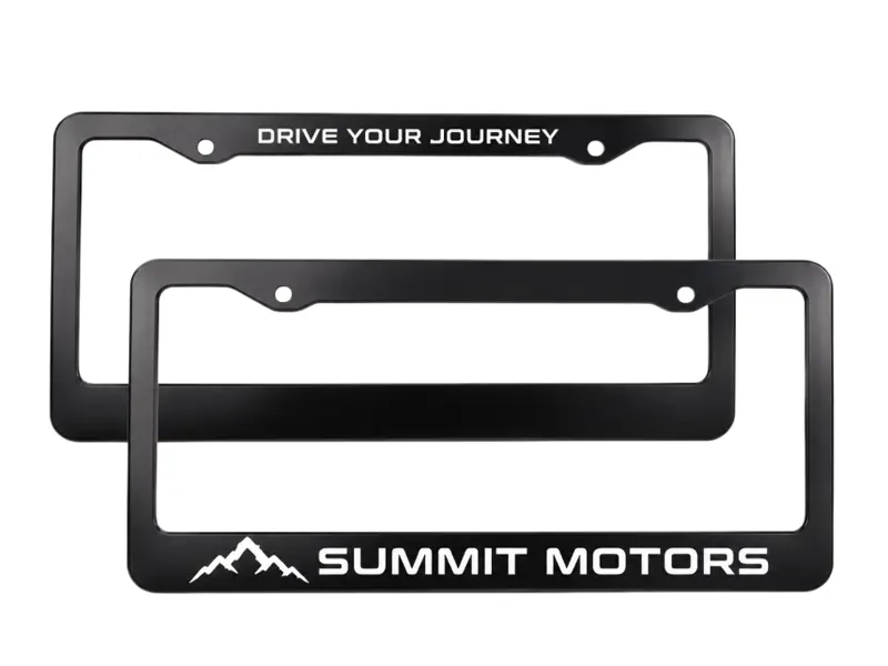 Logo Text Printed License Plate Frames