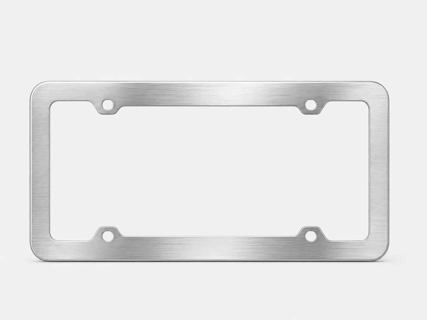 Matte Finish Stainless Steel License Plate Frames
