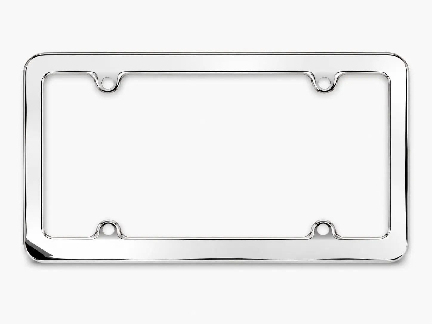 Mirror Polished Aluminum License Plate Frames