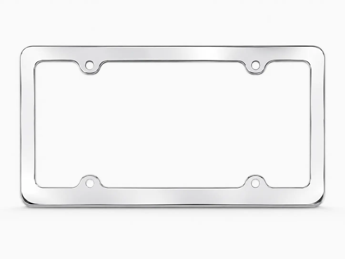 Polished Finish Aluminum License Plate Frames