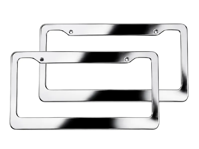 Polished Stainless Steel License Plate Frames