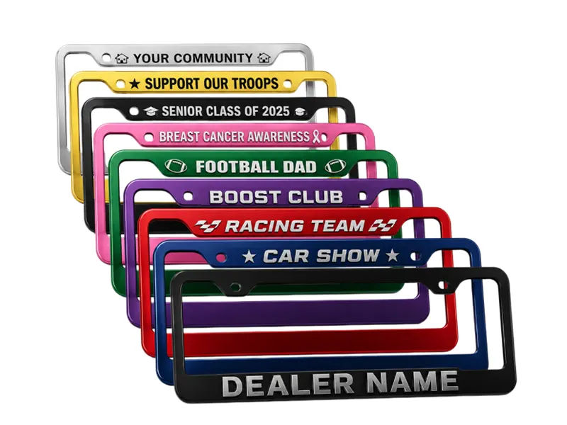 Private Label Raised Letter License Plate Frames
