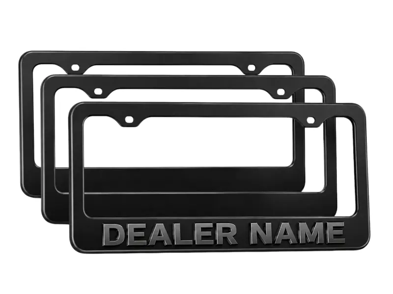 Raised Dealer Name License Plate Frames