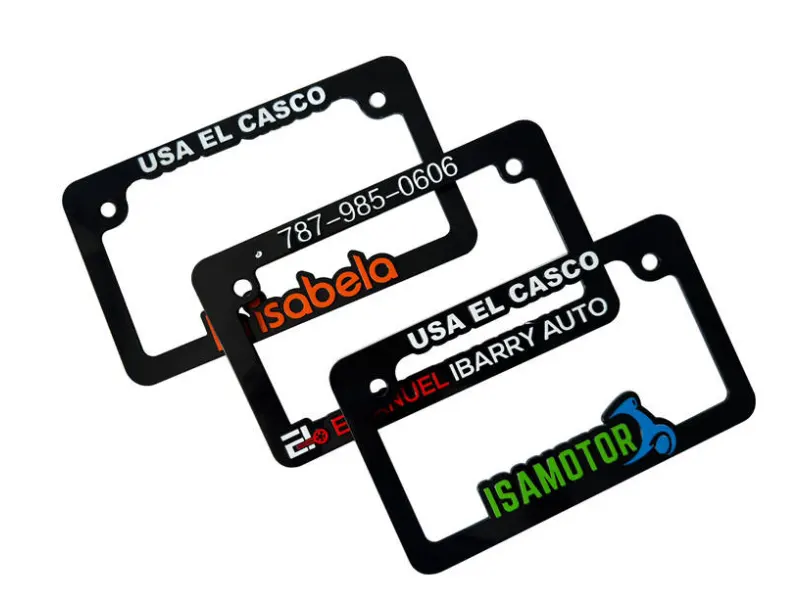 Rectangular Motorcycle License Plate Frames