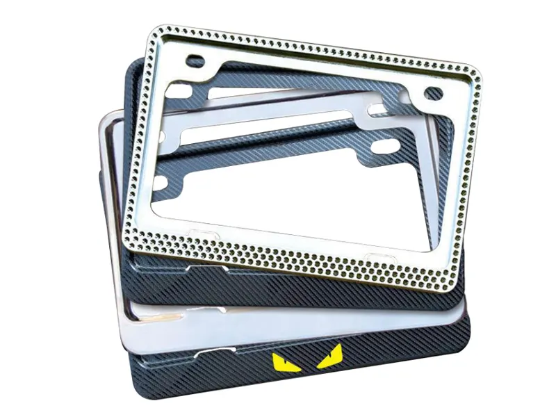Square Motorcycle License Plate Frames