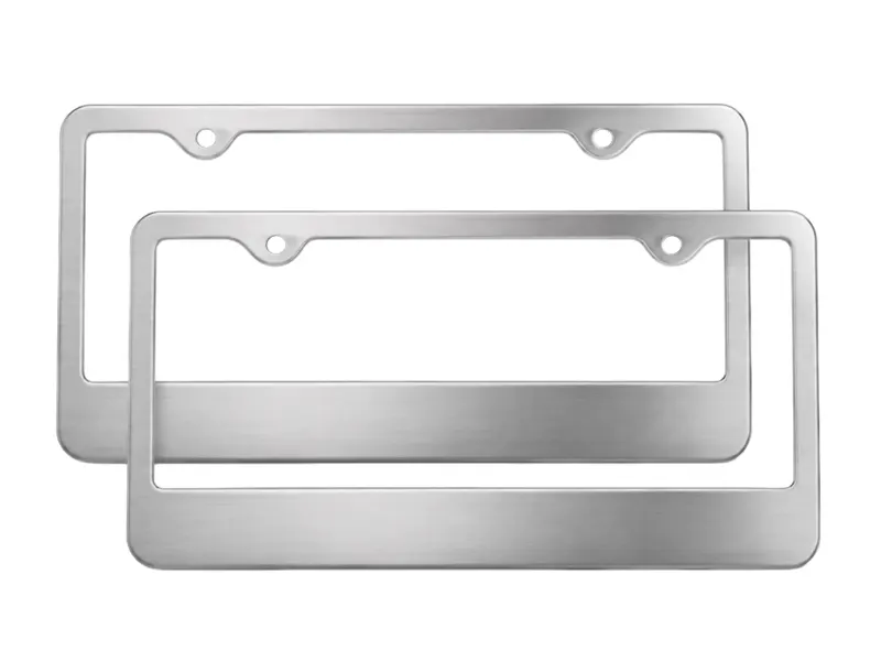 Wide Bottom Dealer Stainless Steel License Plate Frames