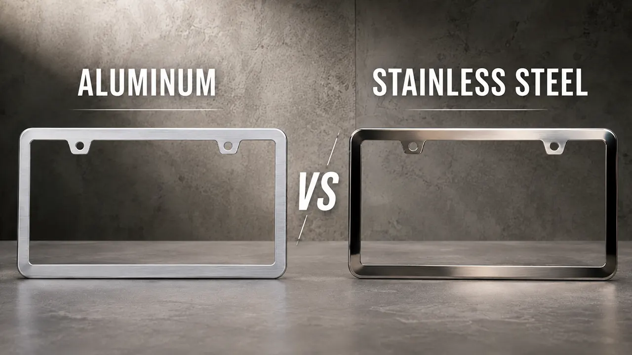 aluminum vs stainless steel license plate frame
