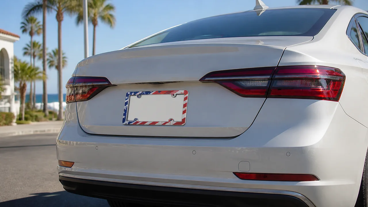 are license plate frames illegal in california