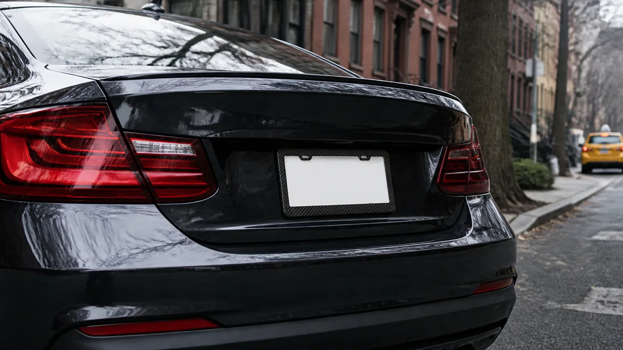 are license plate frames illegal in ny