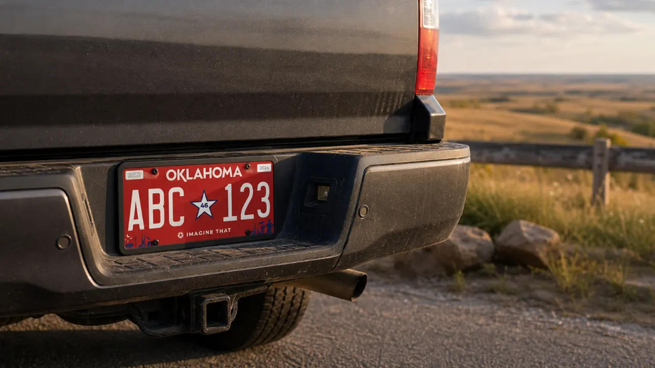 are license plate frames illegal in oklahoma