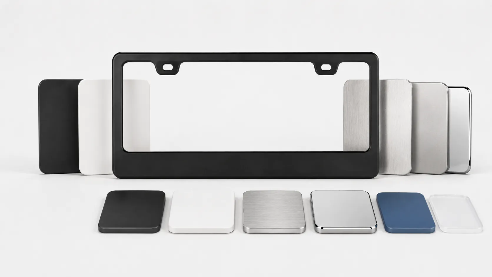 custom material license plate frame