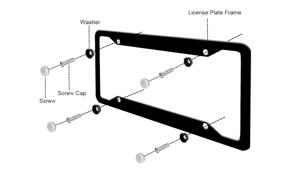 how to install license plate frame