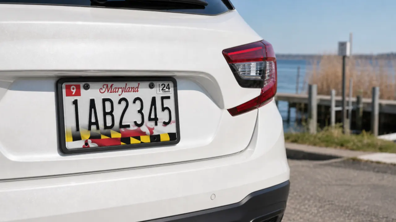 maryland license plate frame law