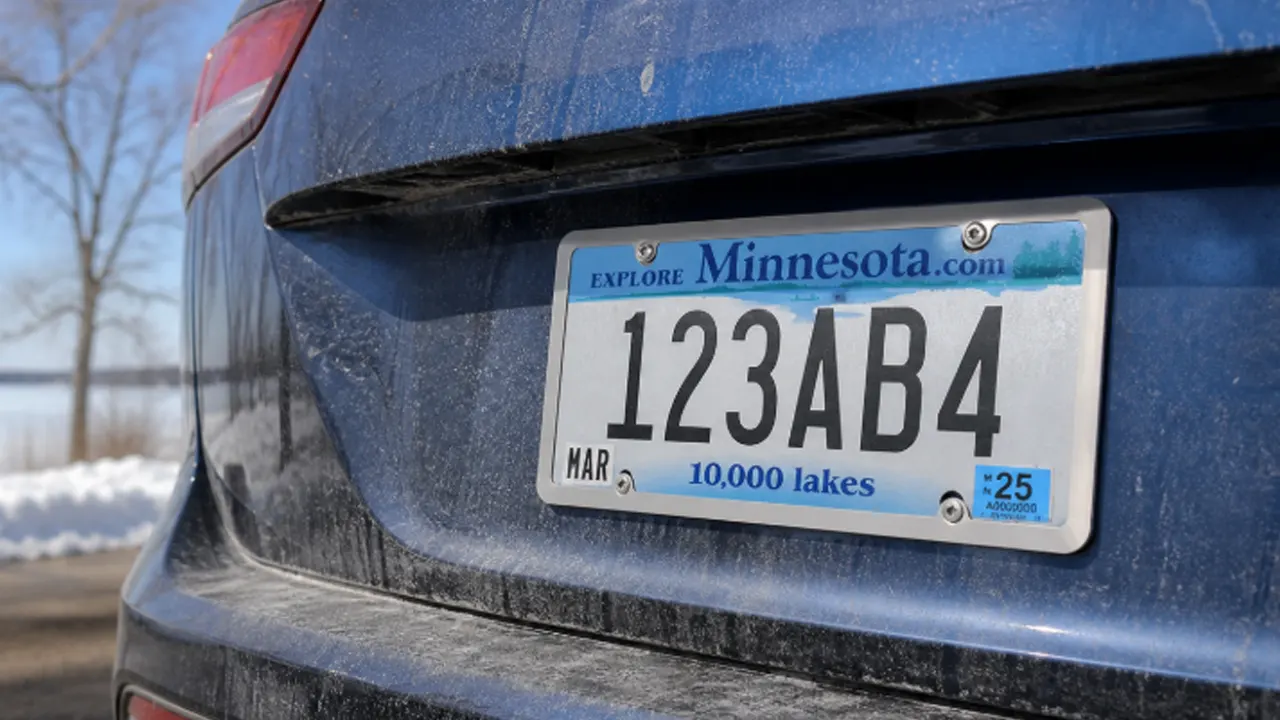 minnesota license plate frame law