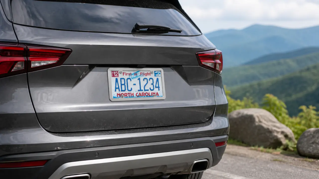 nc license plate frame law