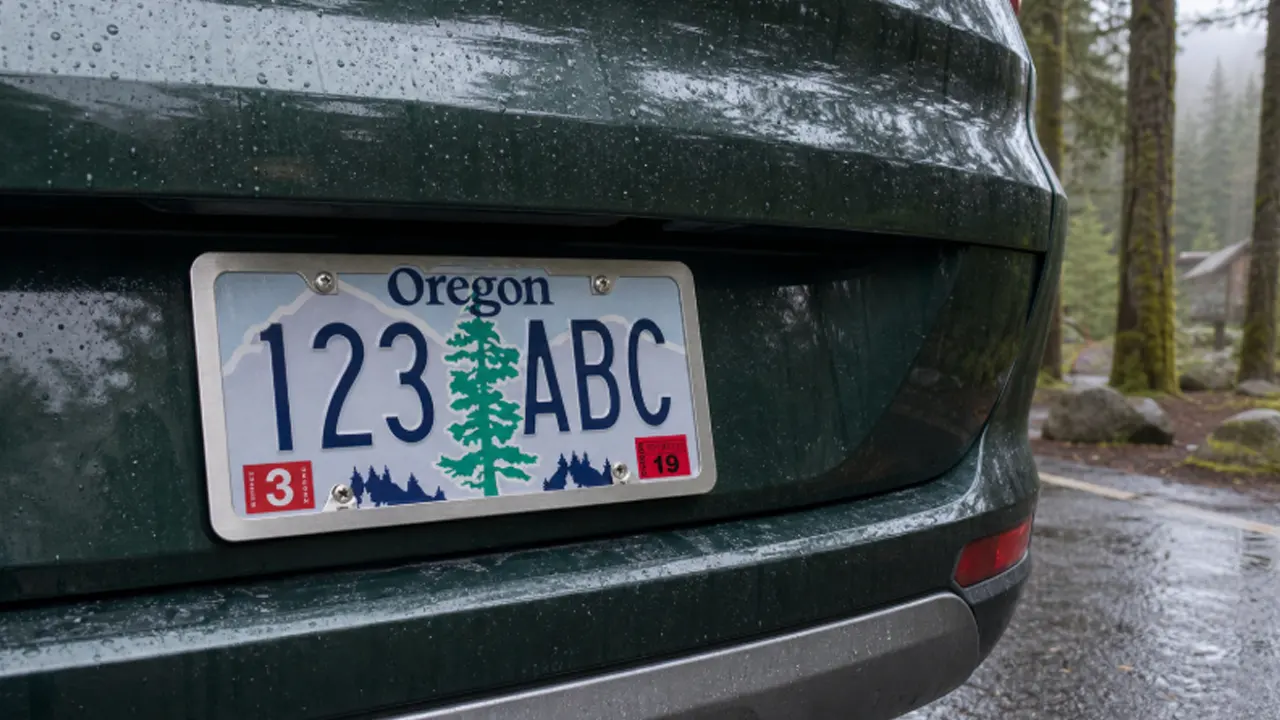 oregon license plate frame law
