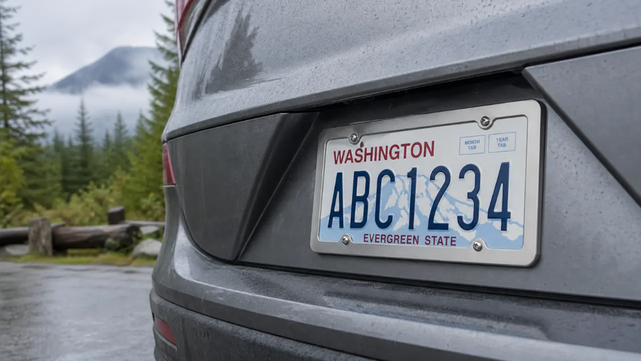 washington state license plate frame law