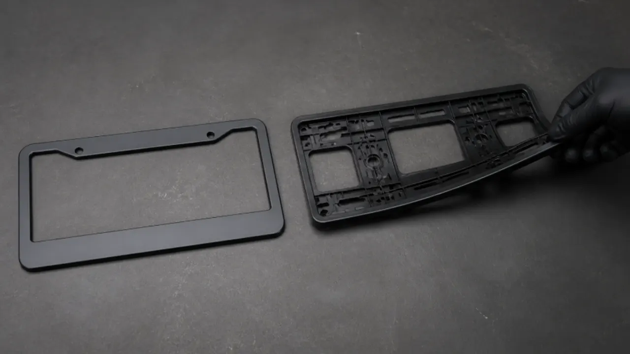 abs vs pp license plate frame