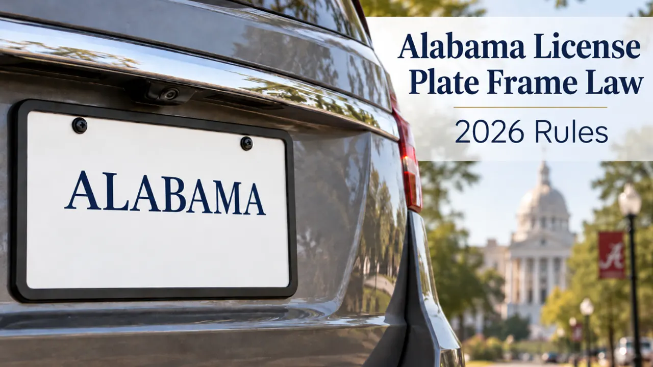 alabama license plate frame law