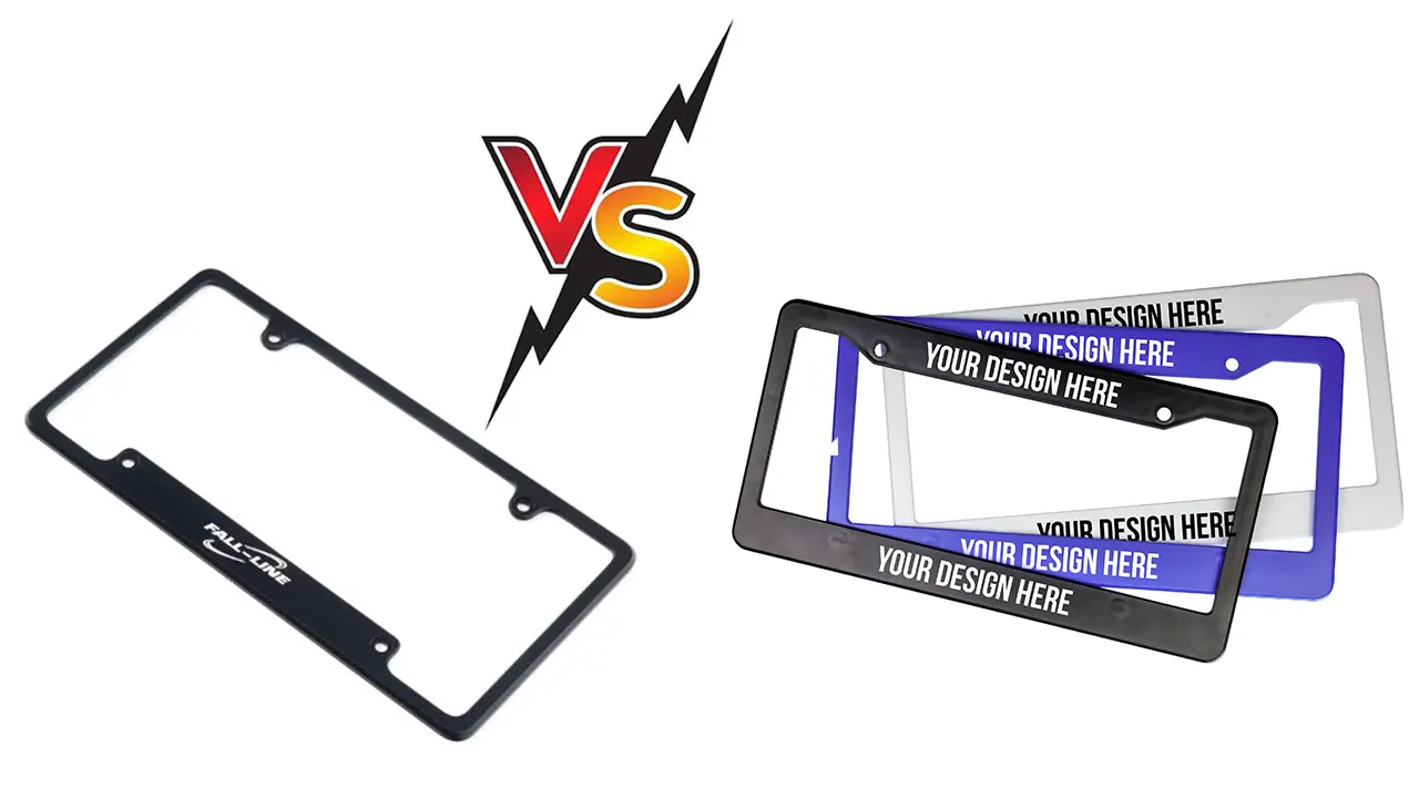 aluminum vs plastic license plate frame