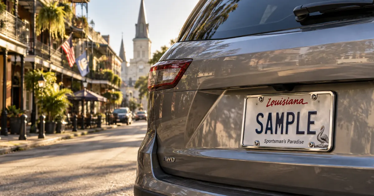 are license plate frames illegal in louisiana