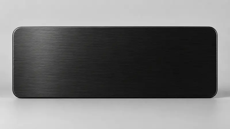 black anodized aluminum surface