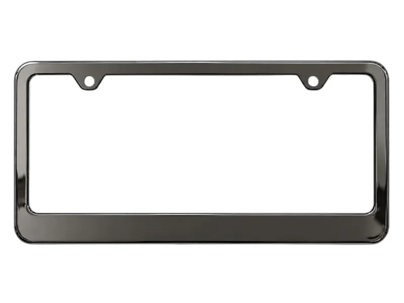 black chrome license plate frame