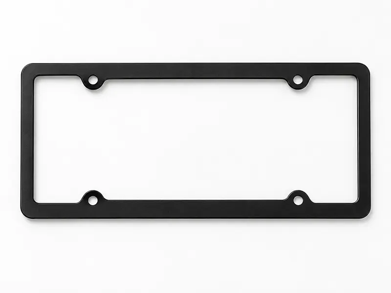 black slimline license plate frames
