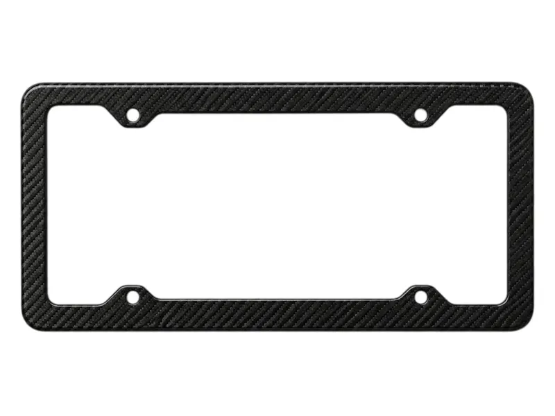 carbon fiber black license plate frame