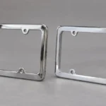 chrome plated vs chrome look license plate frame