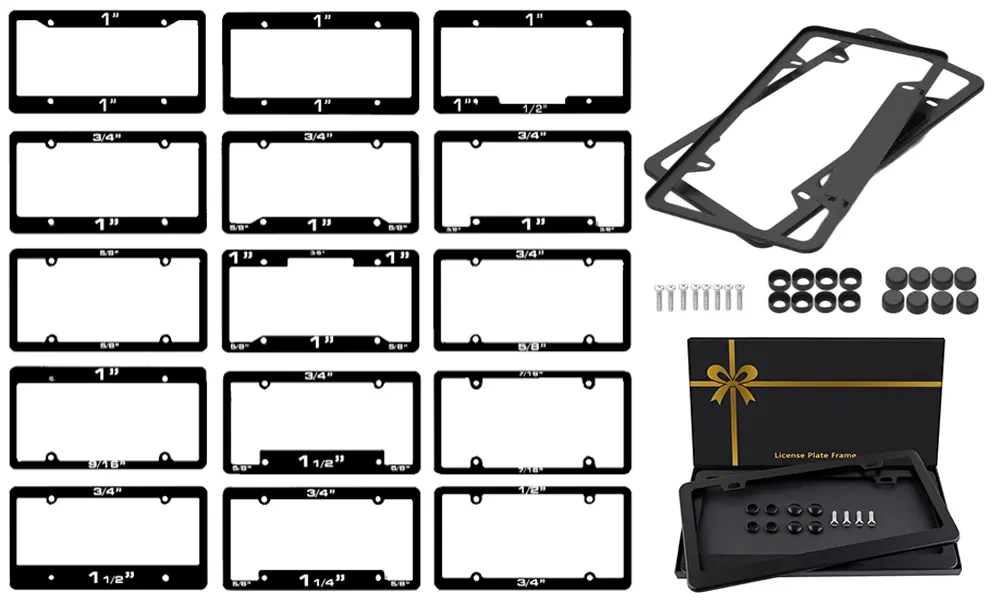 custom black license plate frames manufacturer