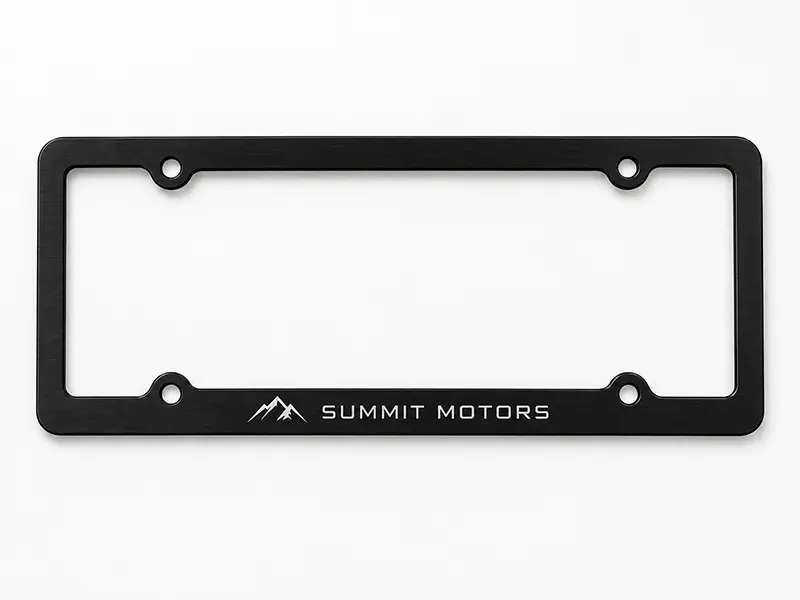 custom branded slimline license plate frames
