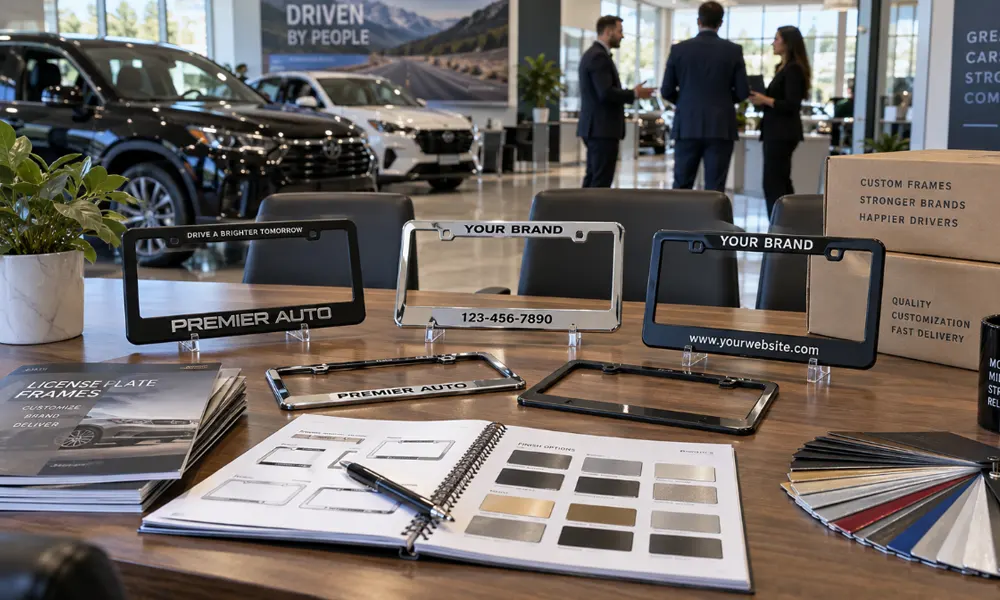 custom dealer license plate frames