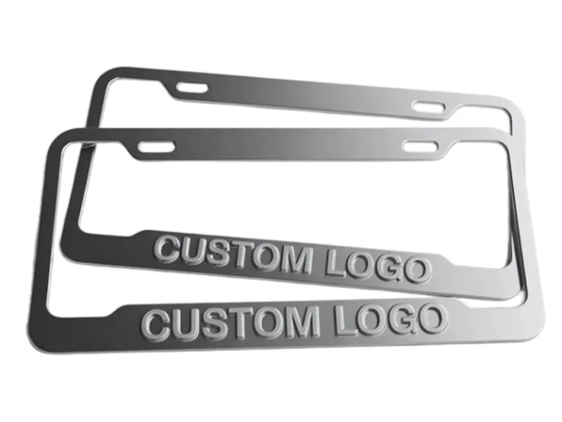 custom logo engraved license plate frames