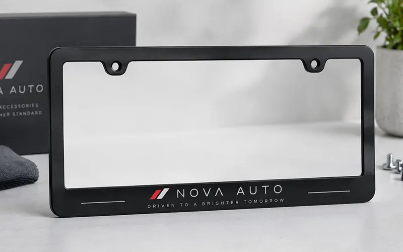 custom logo promotional license plate frame