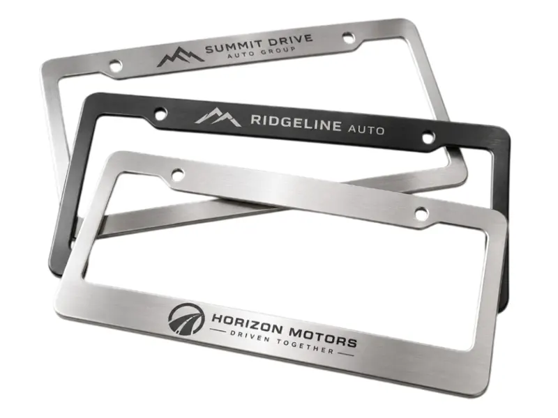 custom text engraved license plate frames