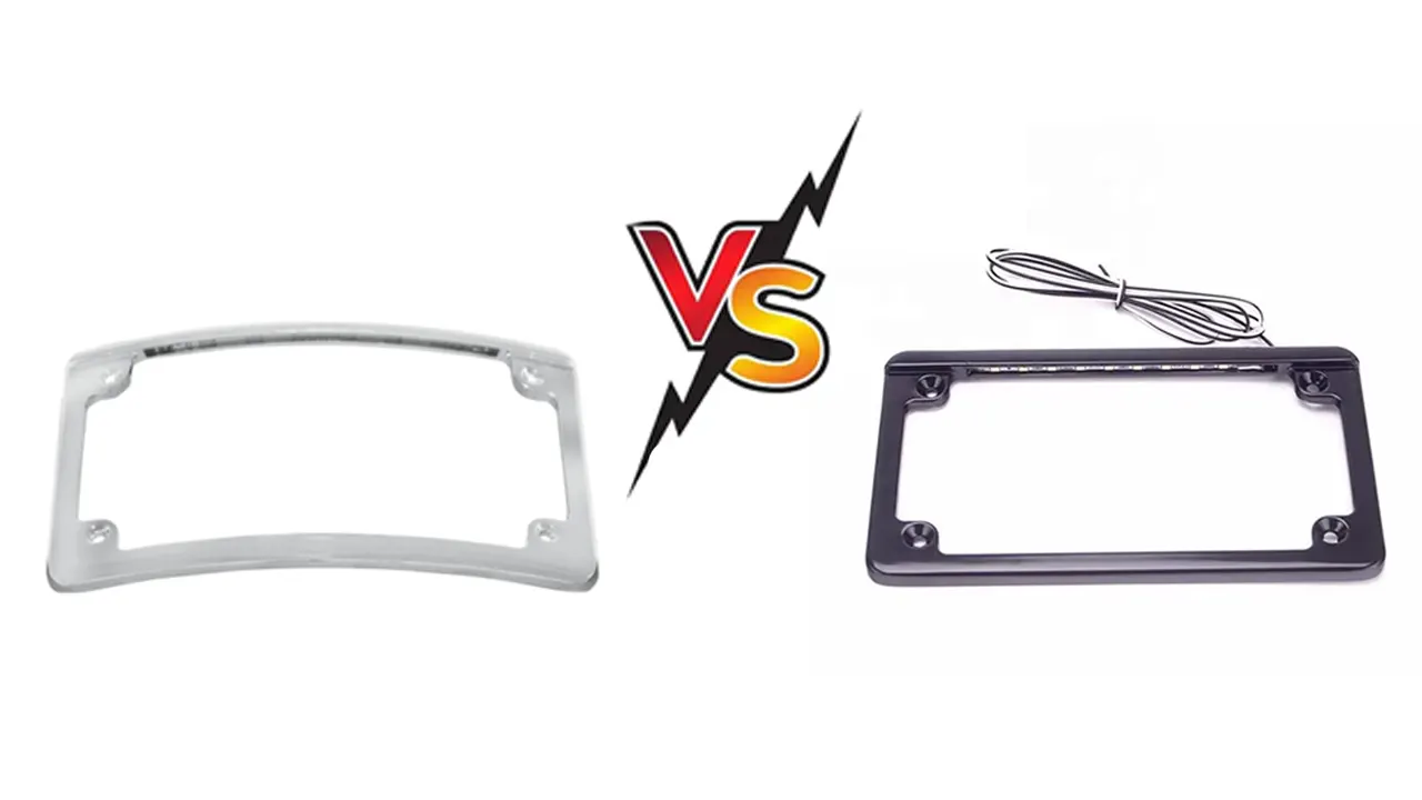 flat vs curved license plate frame